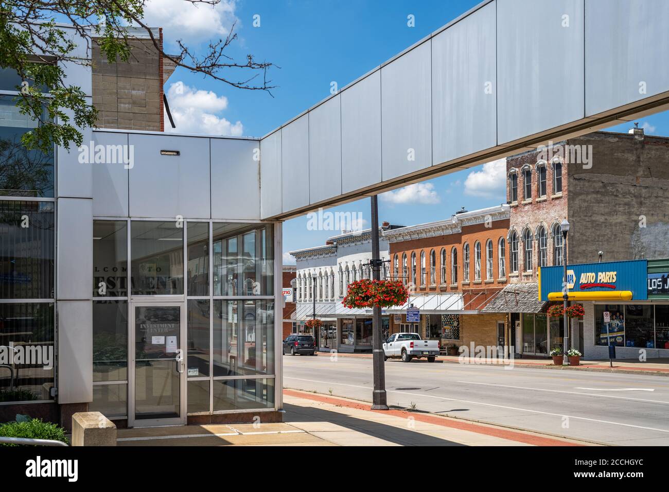 Buildings on main street in Independence Stock Photo Alamy