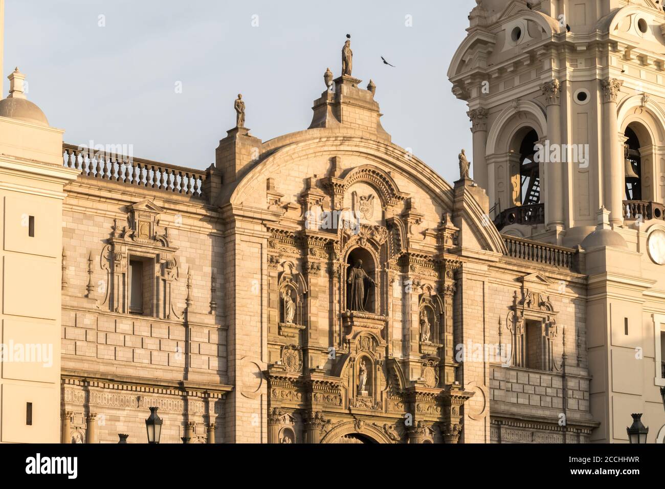 View of the historical central square of Lima, Peru Stock Photo