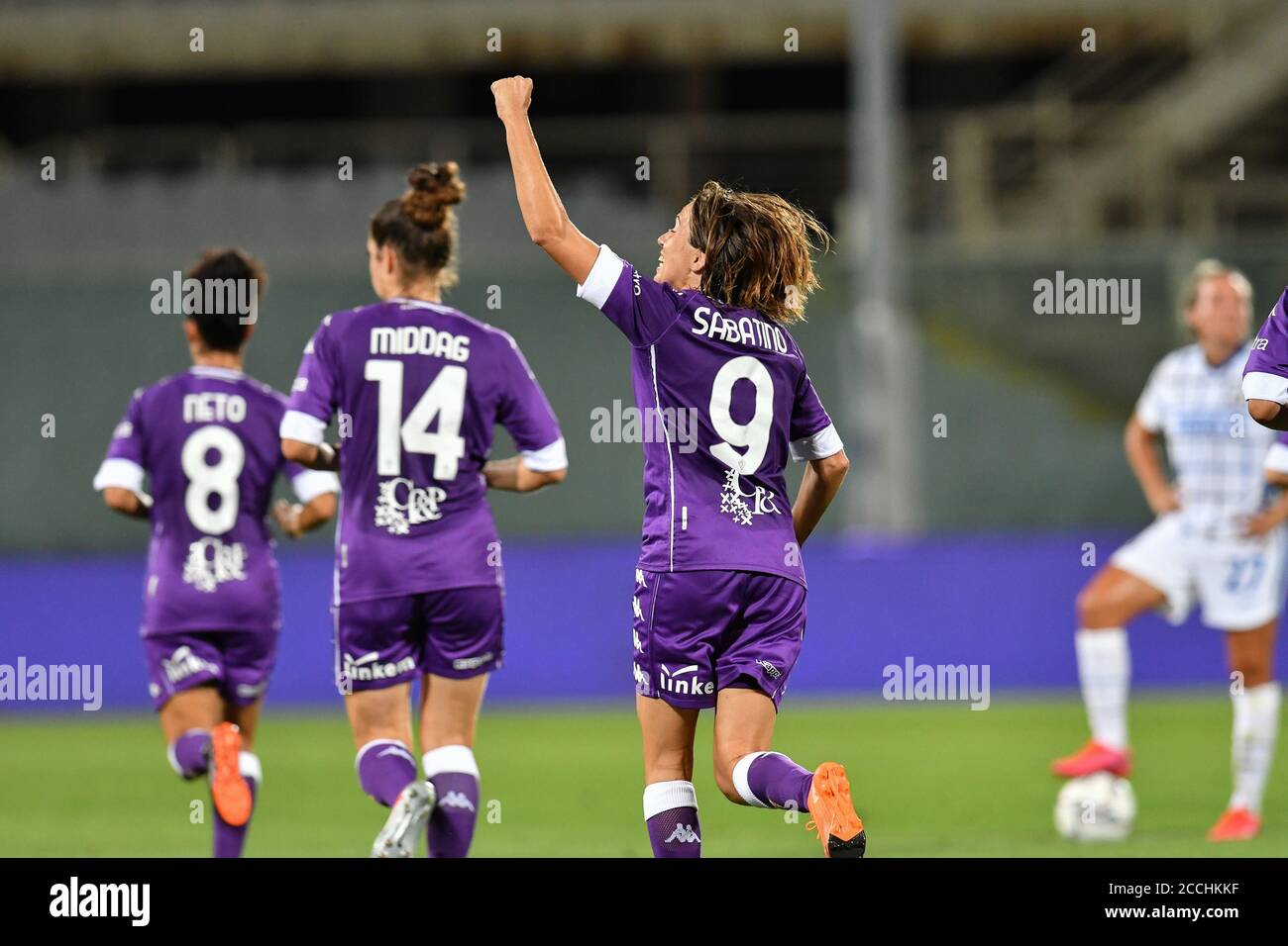 Fiorentina Femminile players celebrate the goal during ACF Fiorentina  femminile vs Inter, Italian Soccer Serie A Women Championship, Florence,  Italy Stock Photo - Alamy