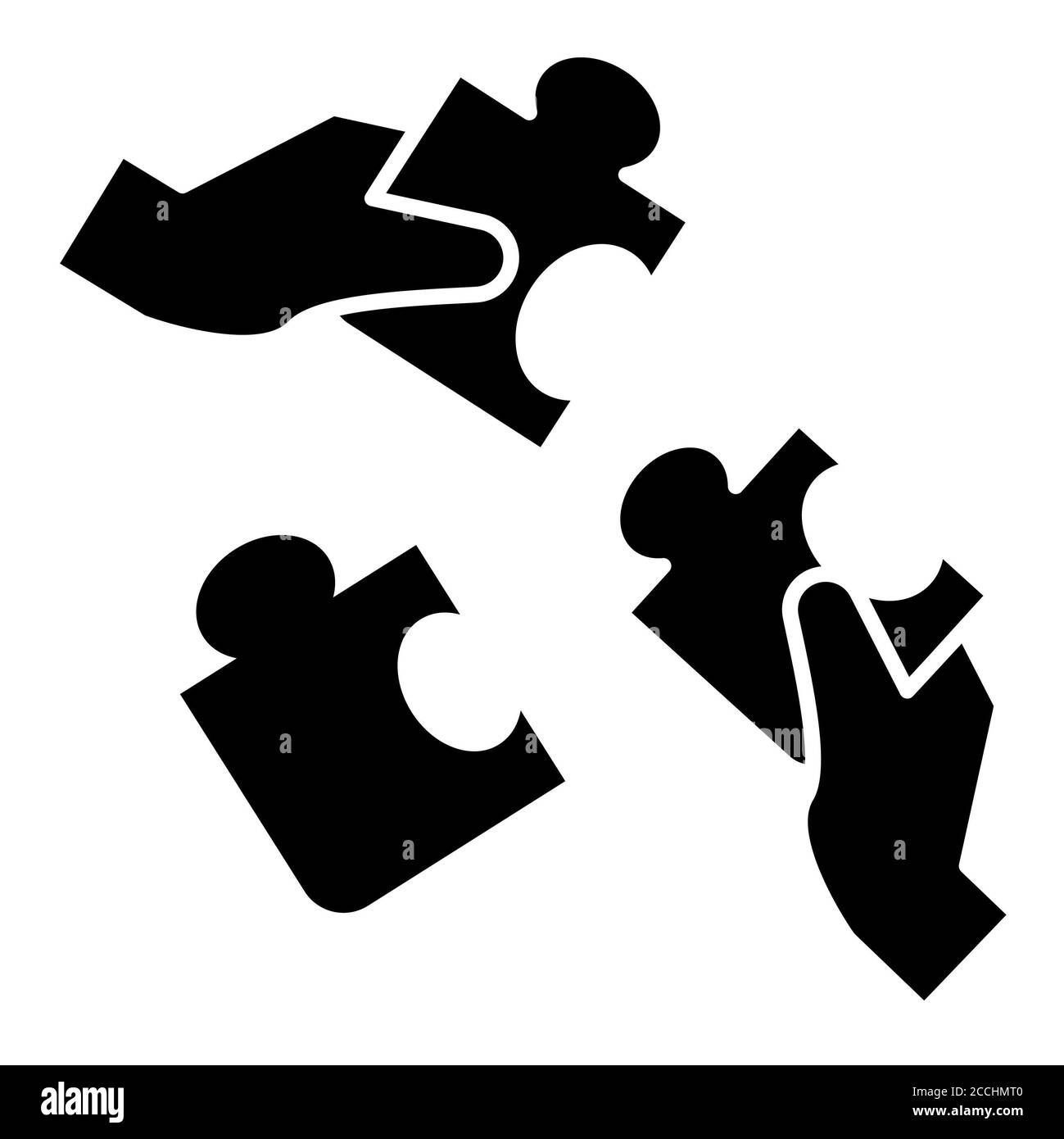 Solving Problems together Consulting Glyph Icon Stock Photo