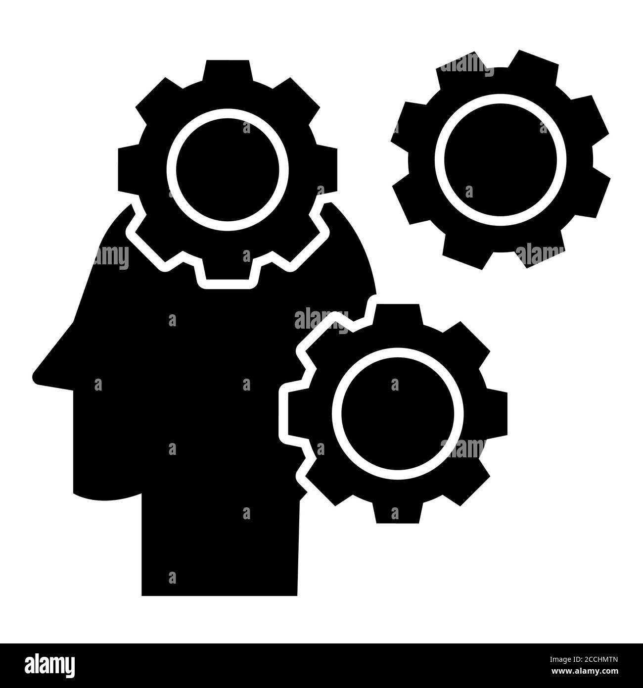 Business thinking Consulting Glyph Icon Stock Photo