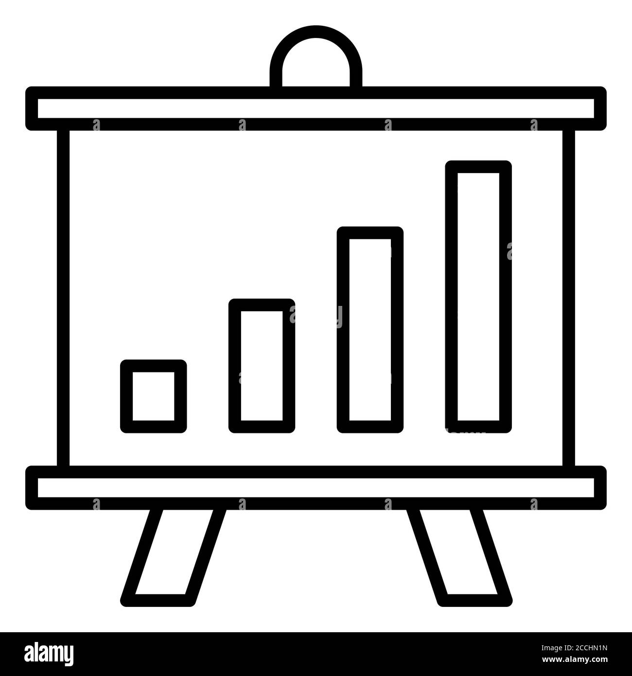 Growth Chart Consulting Line Icon Stock Photo