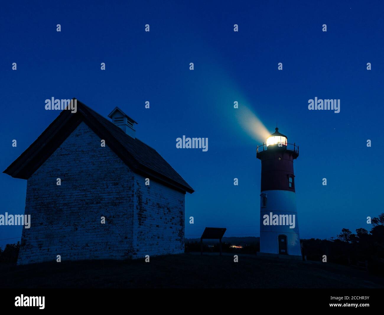 Nauset Lighthouse in Cape Cod Stock Photo Alamy