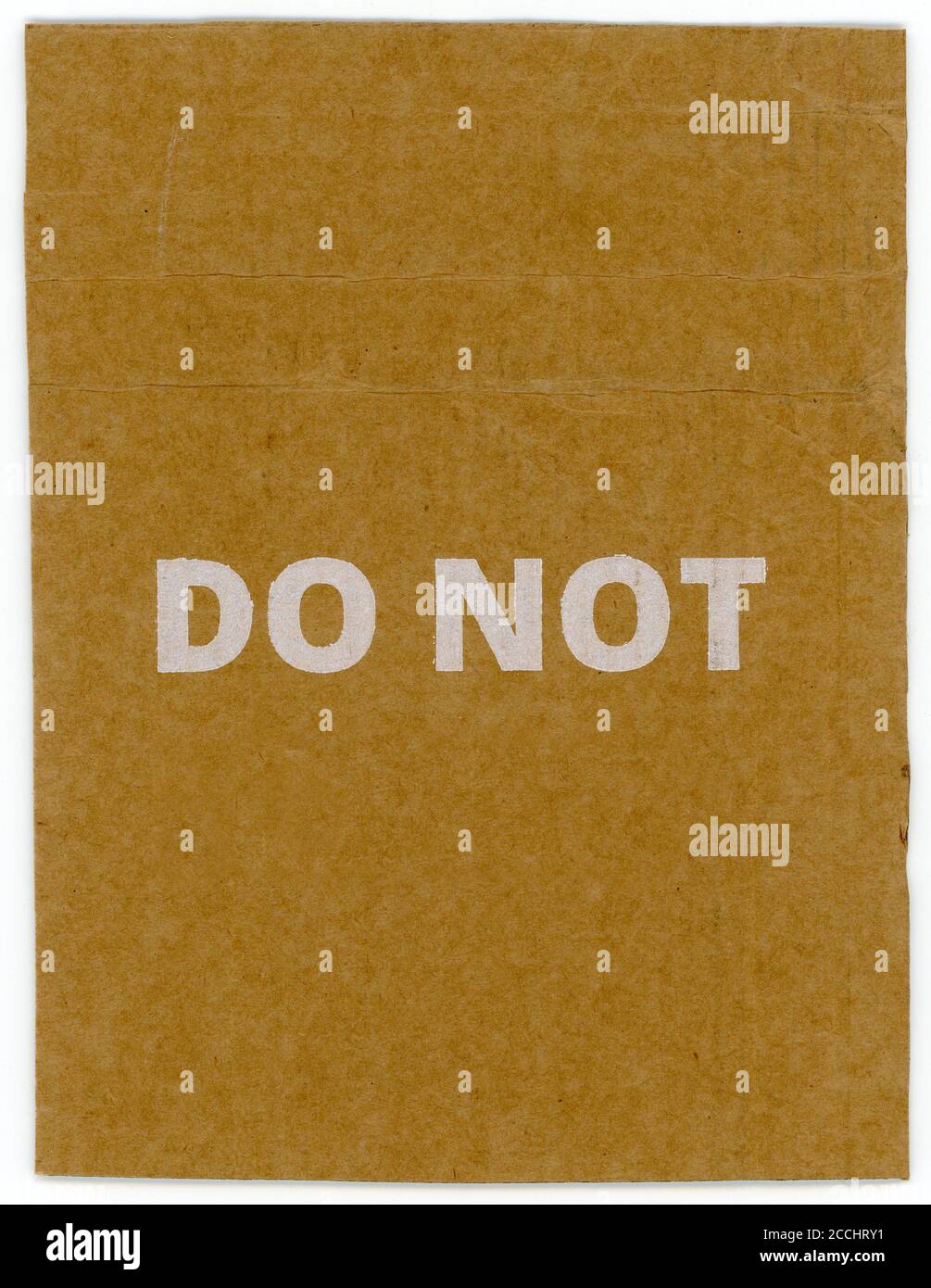 do not written on brown corrugated cardboard packet Stock Photo - Alamy