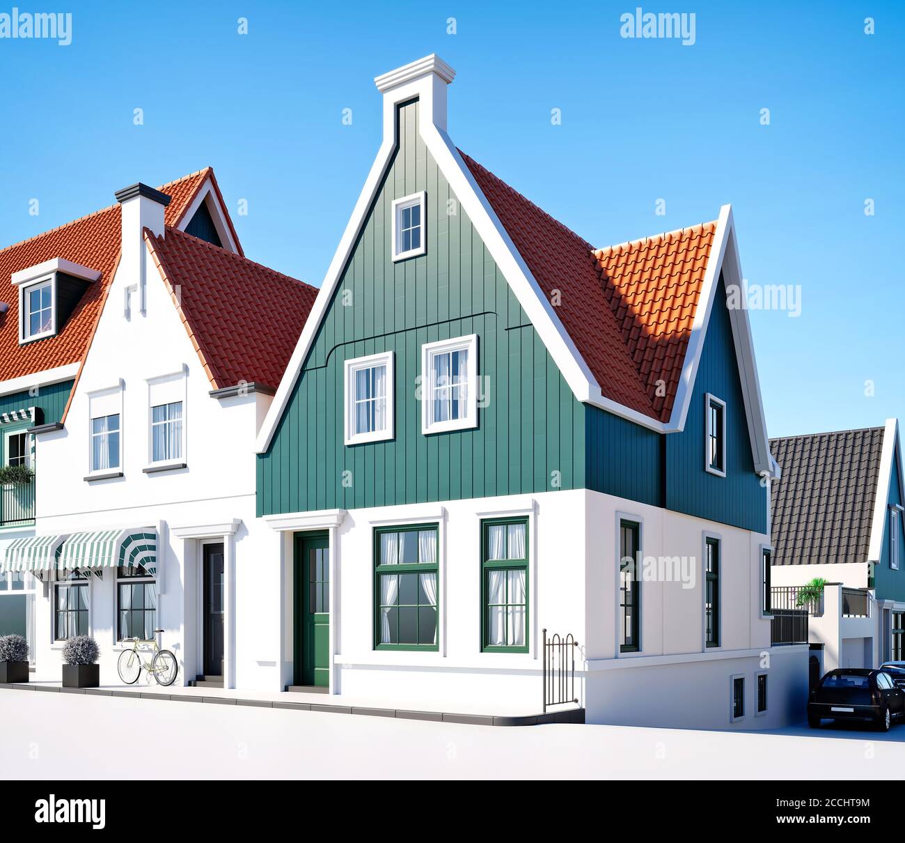3d render of building exterior view Stock Photo