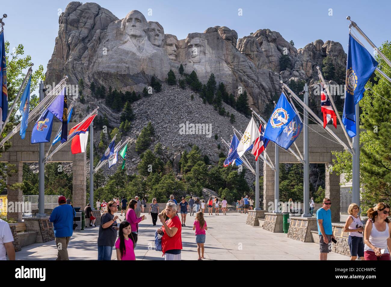 Mount Rushmore visitors center Stock Photo