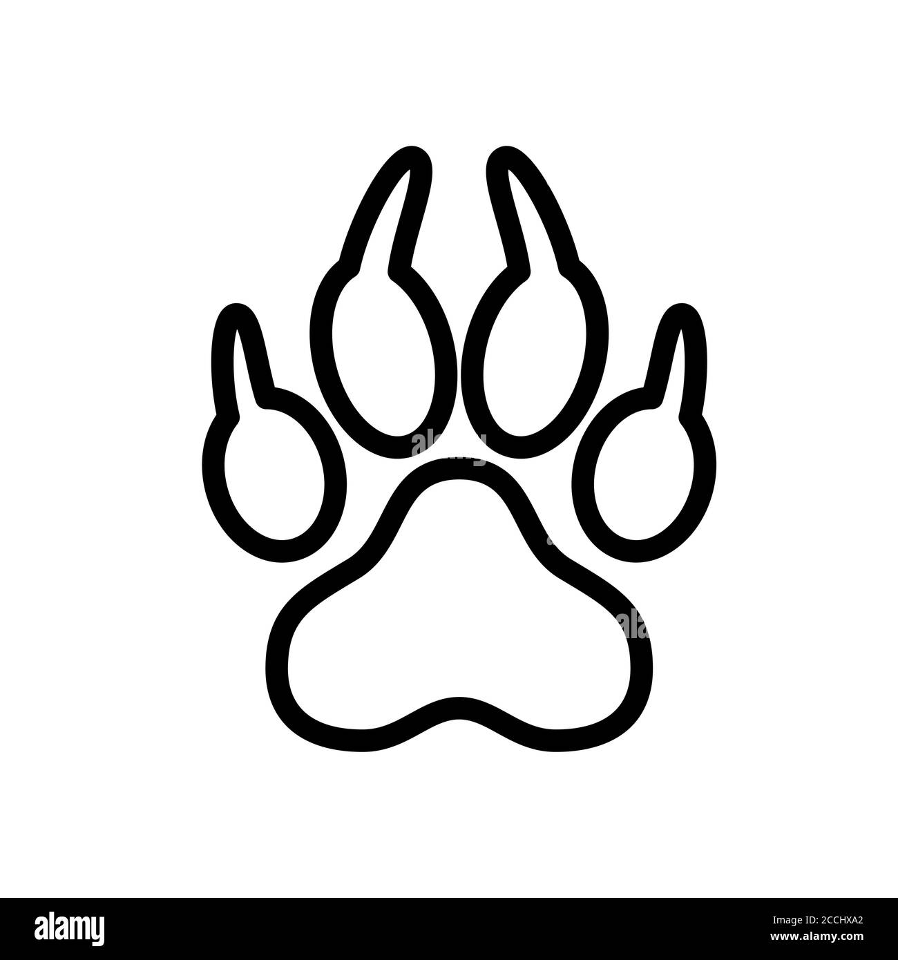 Paw print set. Paw foot trail print of animal. Vector Illustration Stock  Vector Image & Art - Alamy