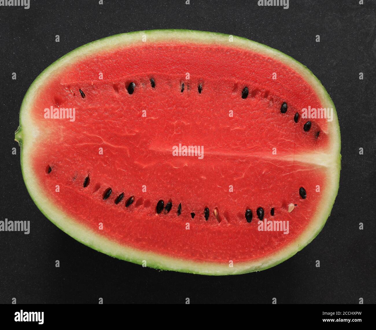 Watermelon on black background Stock Photo