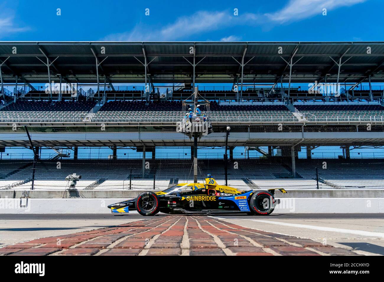Indianapolis, Indiana, USA. 21st Aug, 2020. ZACH VEACH (26) of the United States practices for the Indianapolis 500 at the Indianapolis Motor Speedway in Indianapolis, Indiana. Credit: Walter G Arce Sr Grindstone Medi/ASP/ZUMA Wire/Alamy Live News Stock Photo