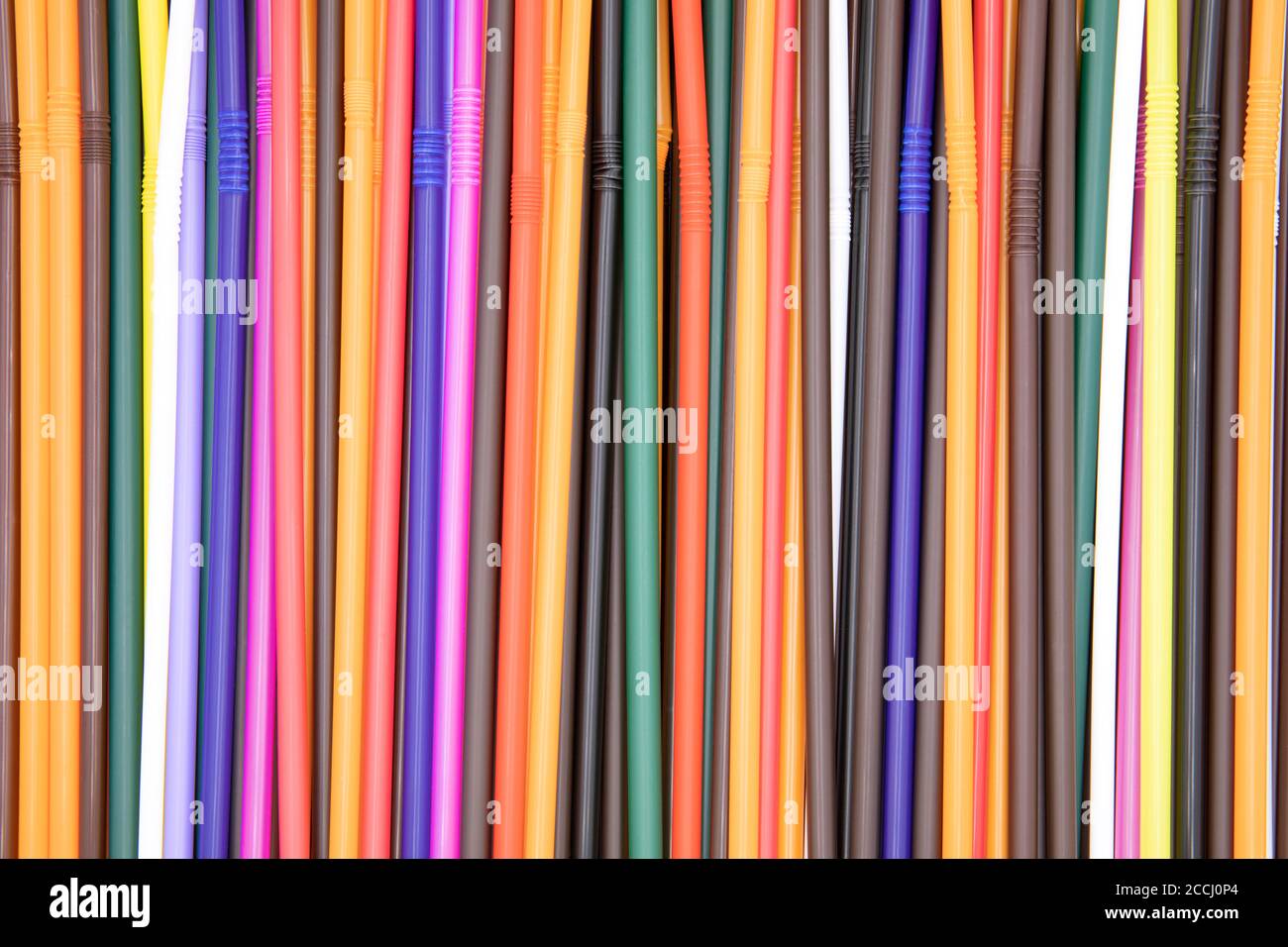 Colorful drinking straws texture or background Stock Photo