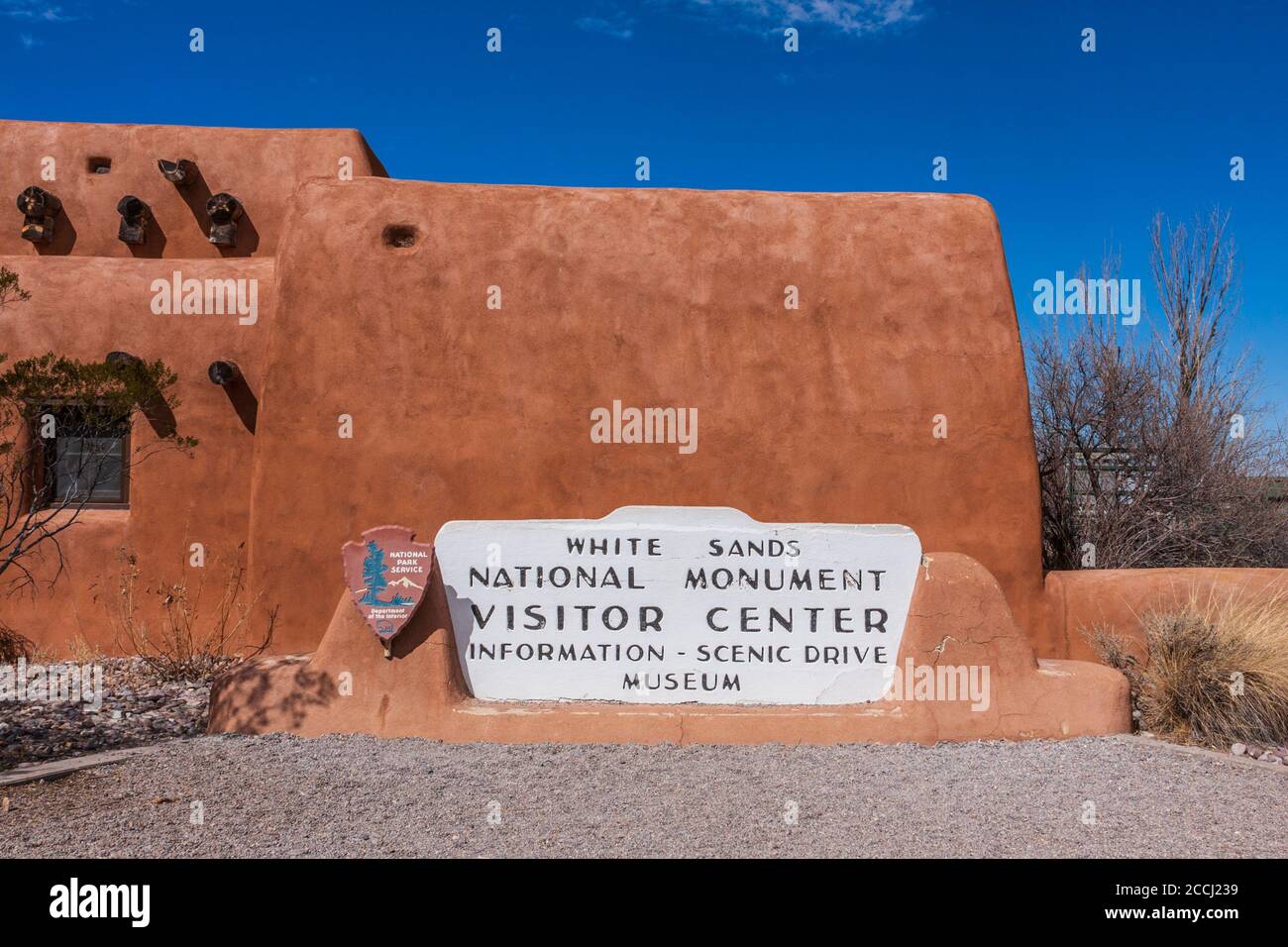 Ranger Station at White Sands National Park in New Mexico. White Sands park is at the northern