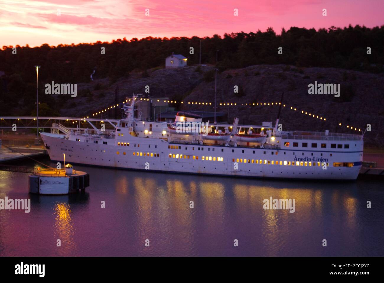 Anedin Linje Onedin Line Ship Birger Jarl Midnight In Mariehamn Aland Islands Summer Stock Photo Alamy
