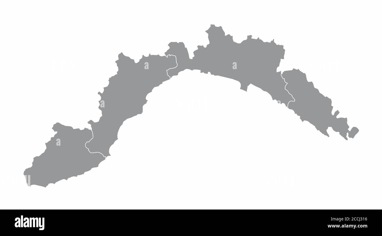 Liguria region map Stock Vector