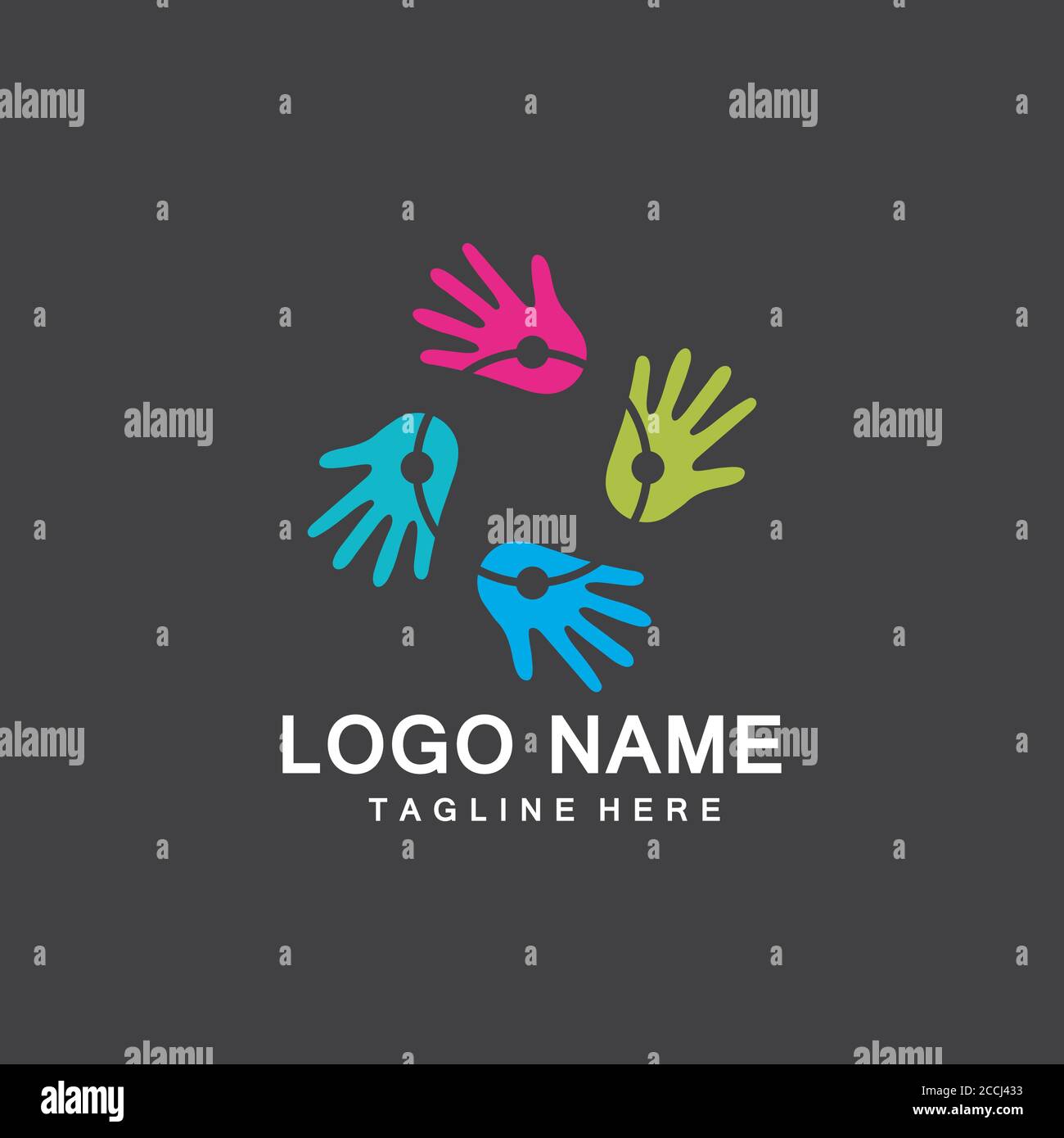 hand care logo and symbol vector Stock Vector