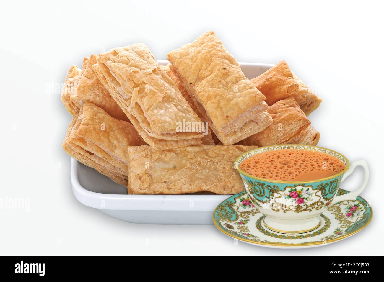 indian khari or kharee or salty Puff Pastry Snacks, with tea, Khari bread Rusk, Puff Pastry