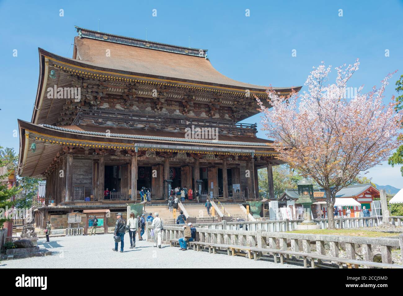 Kimpusen-ji Temple in Yoshino, Nara, Japan. It is part of UNESCO World Heritage Site - Sacred Sites and Pilgrimage Routes in the Kii Mountain Range. Stock Photo