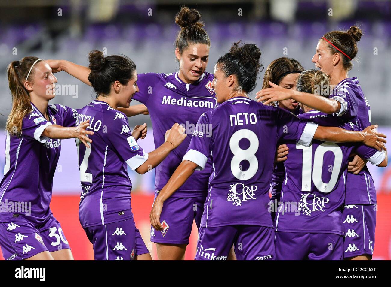 Fiorentina Femminile players celebrate the goal during ACF Fiorentina  femminile vs Inter, Italian Soccer Serie A Women Championship, Florence,  Italy Stock Photo - Alamy