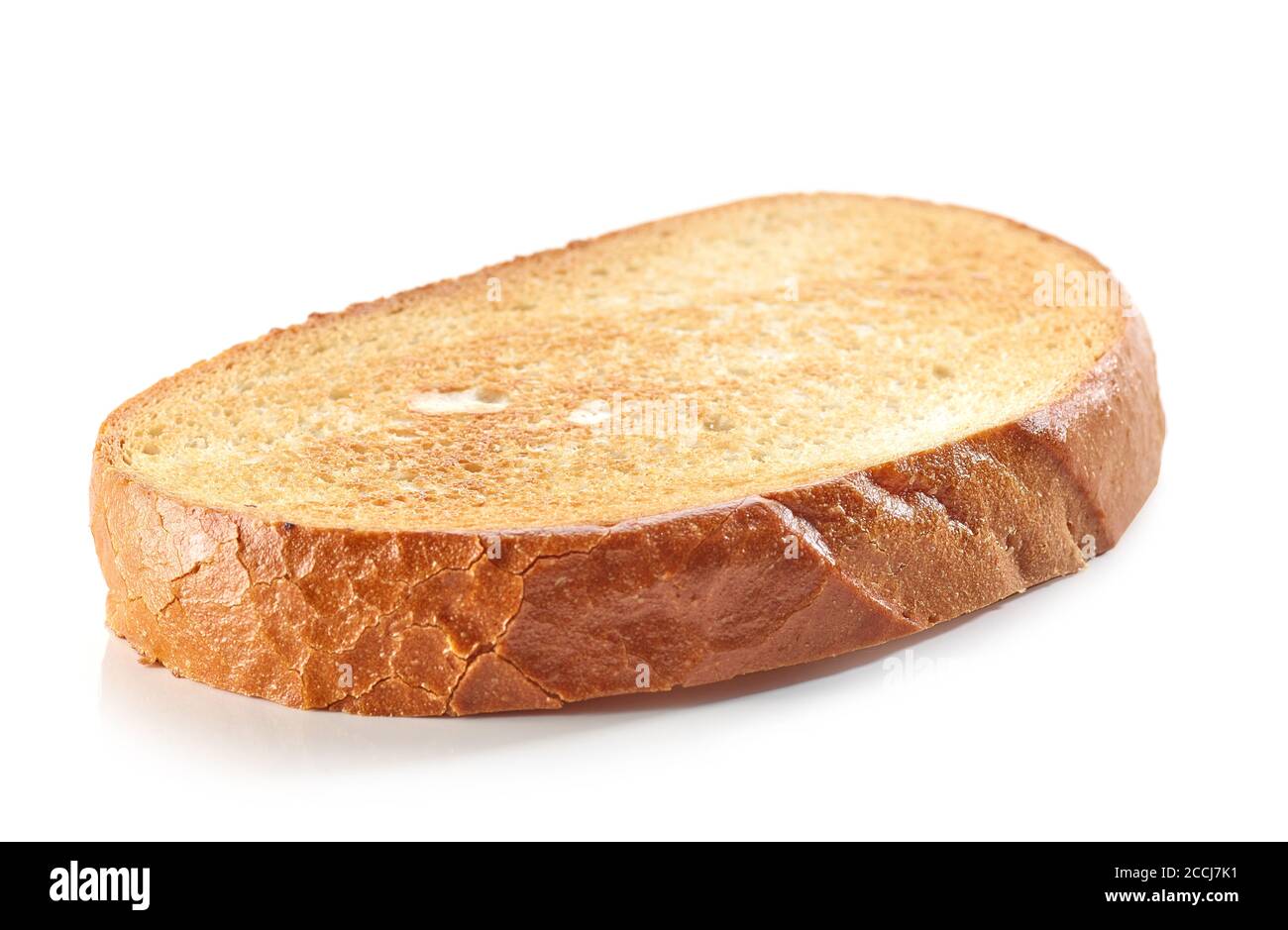 slice of toasted bread isolated on white background Stock Photo - Alamy