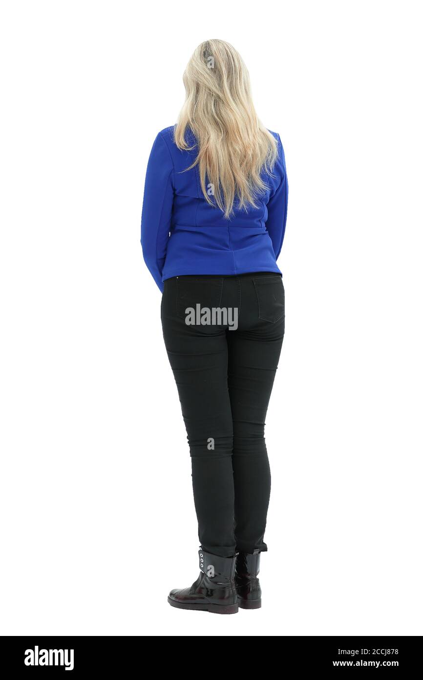 Woman elderly rear view Cut Out Stock Images & Pictures - Alamy