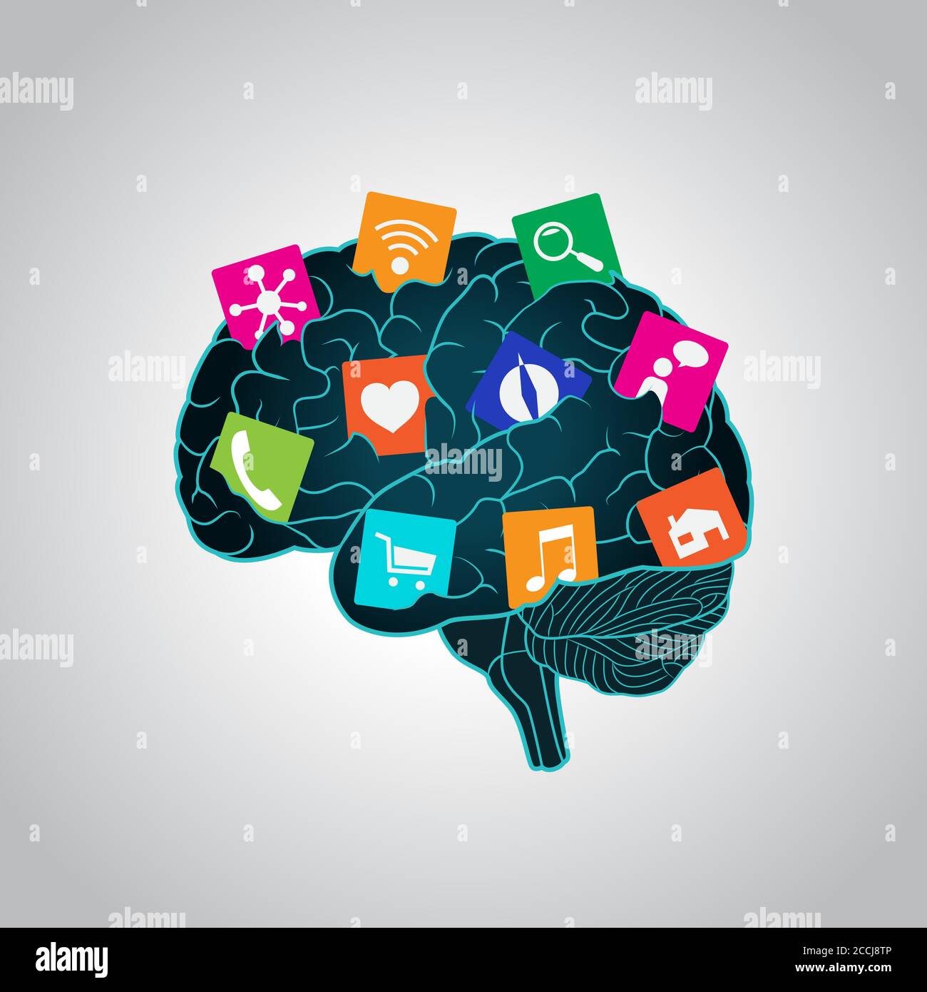 Change, replacement way of thinking, mind control Stock Vector Image ...