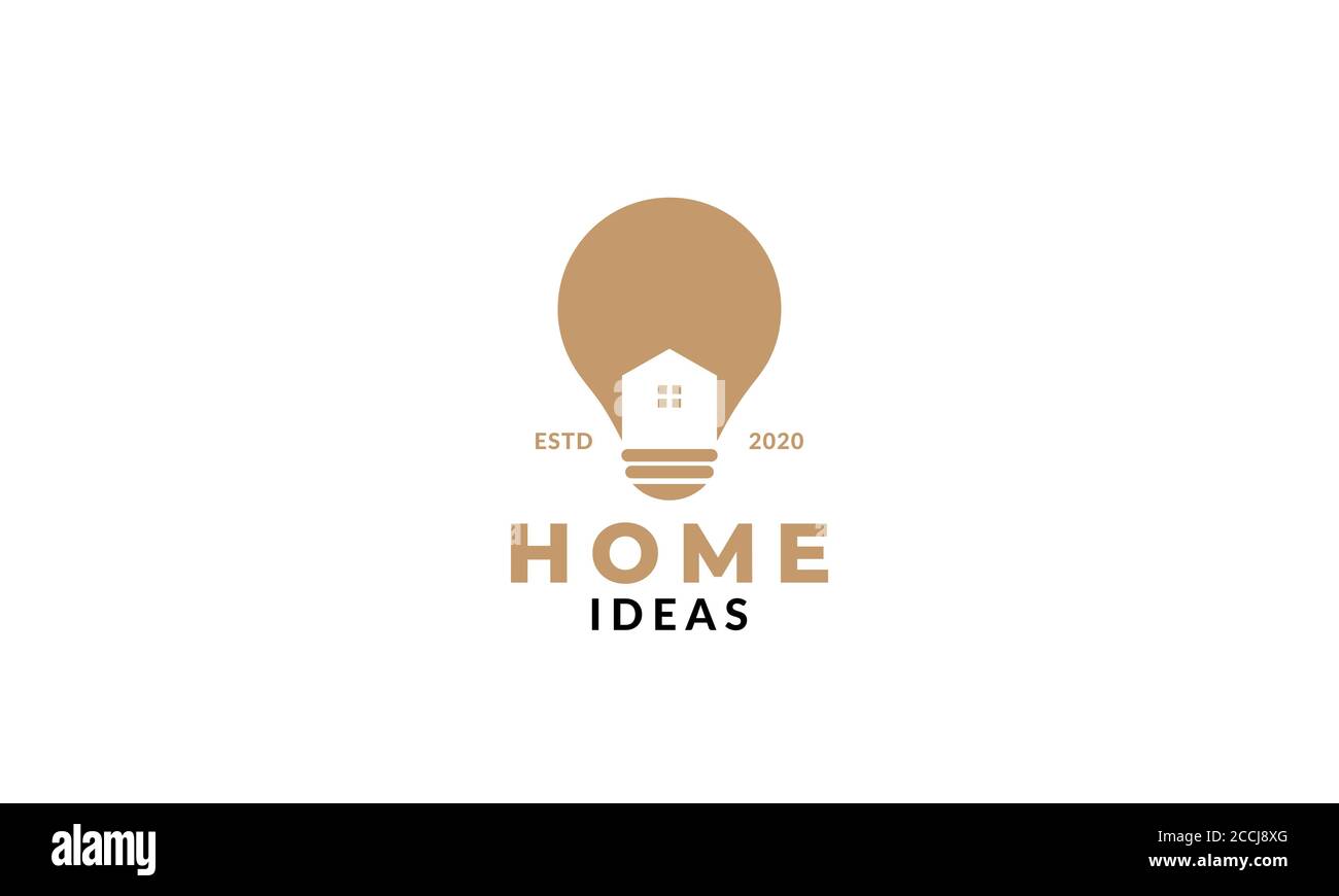 home or house architecture ideas lamp logo design Stock Vector Image & Art  - Alamy