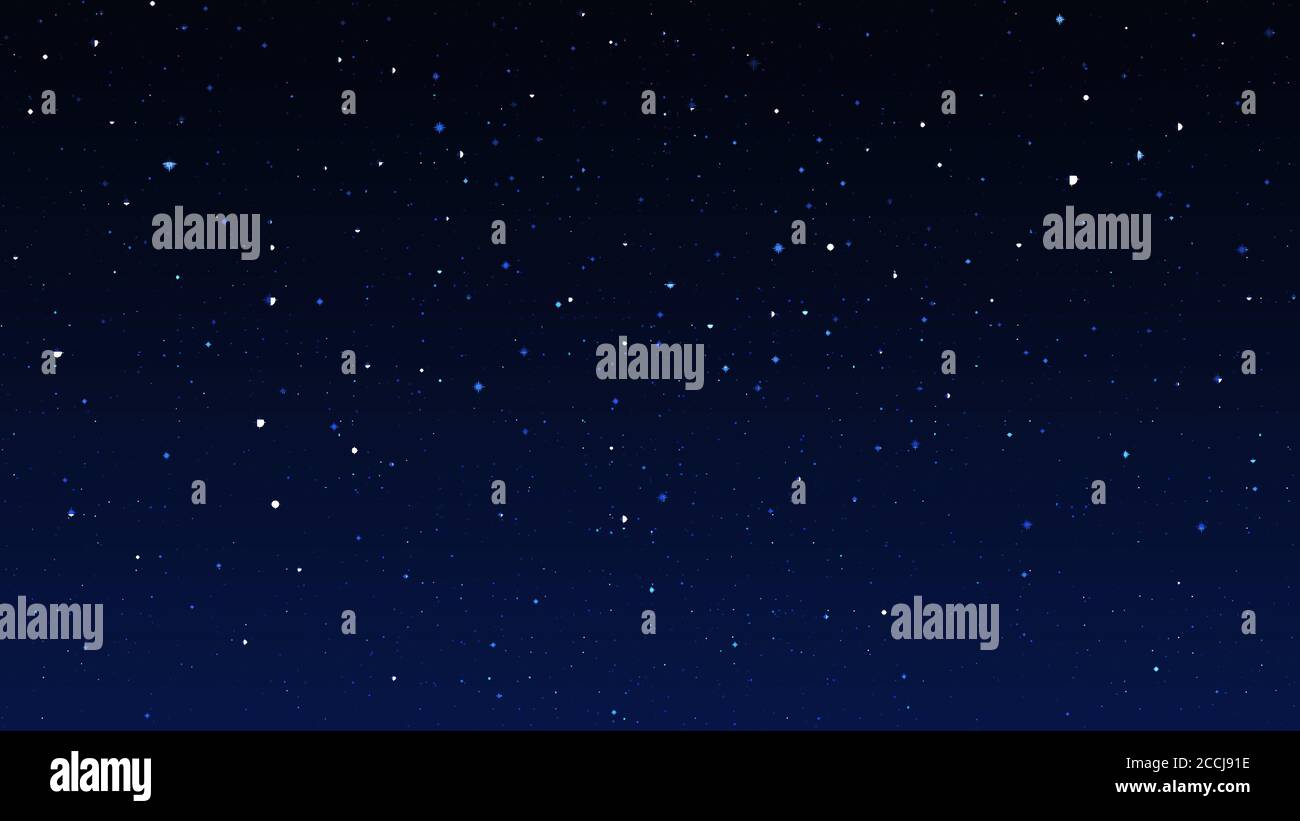 Night starry sky, dark blue space background with stars. Sunrise ...