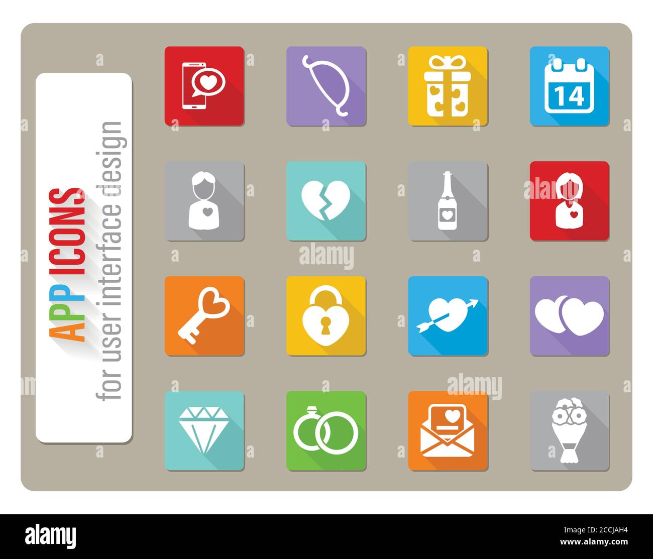 Valentines day simply icons Stock Vector Image & Art - Alamy