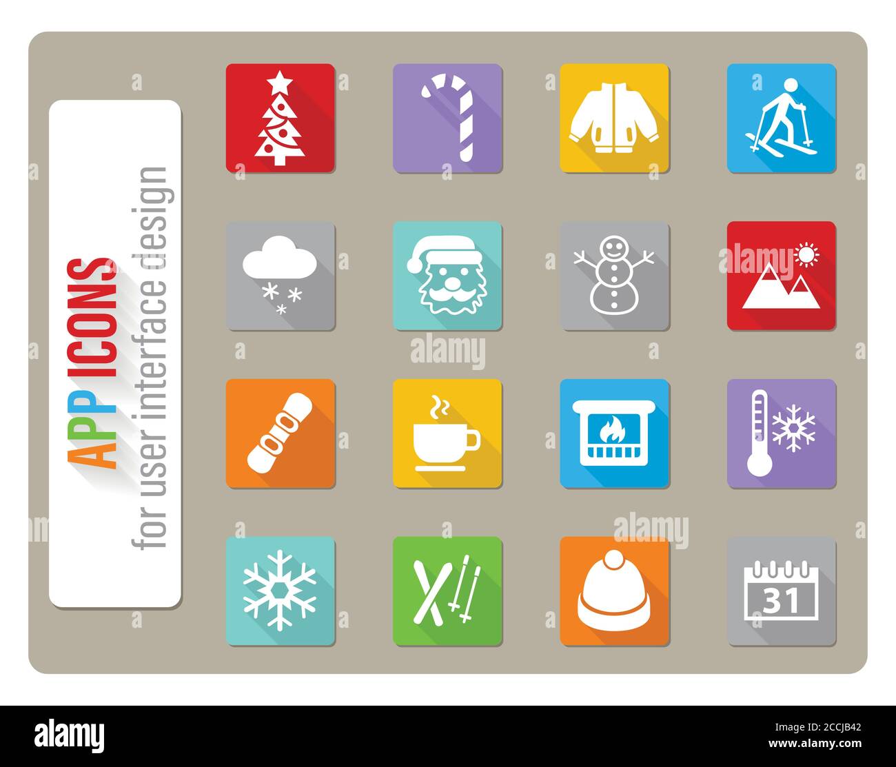 winter icon set Stock Vector Image & Art - Alamy