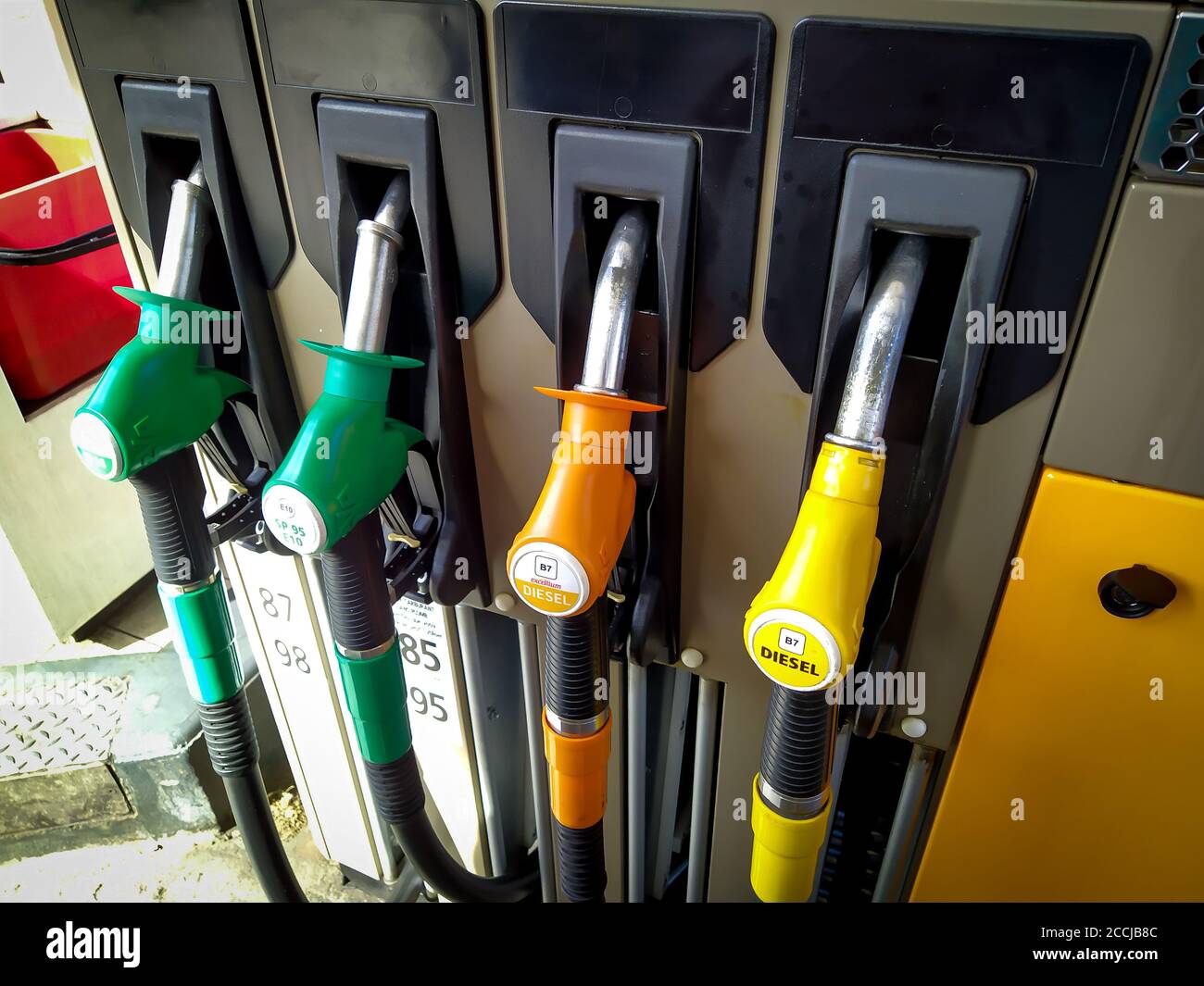 fuel pump in a gas station Stock Photo Alamy