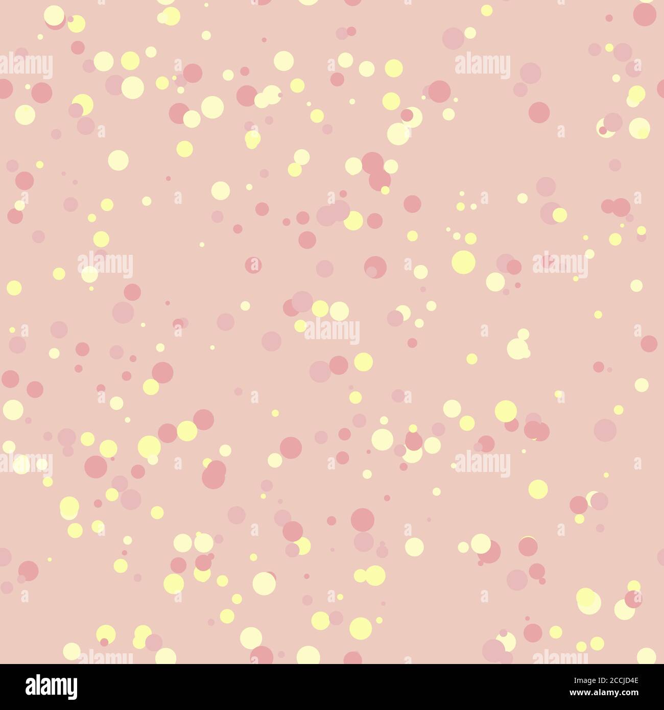 Seamless pattern from multicolored confetti. Colored circles on a pink background. Vector EPS10. Stock Vector