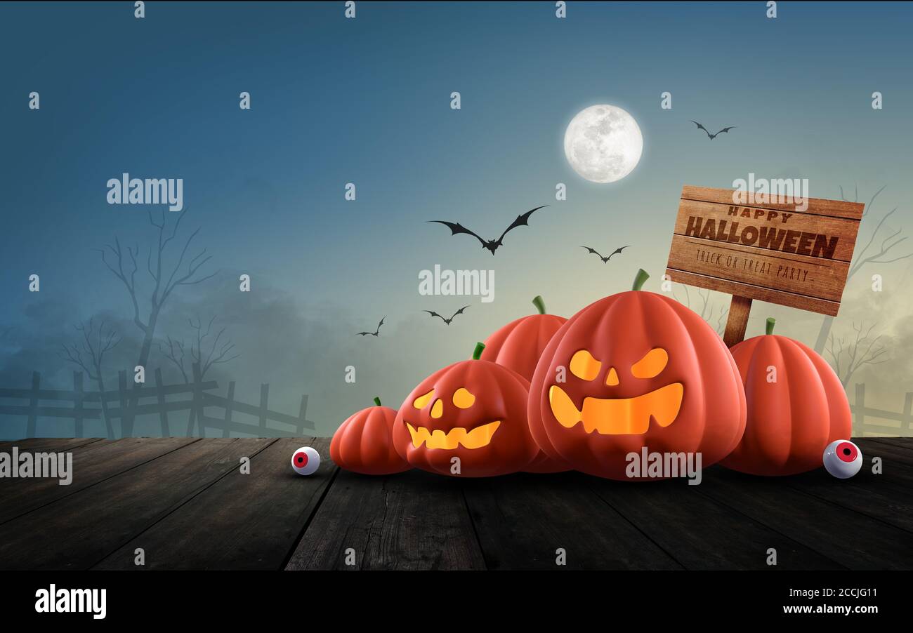 happy halloween background design. space for text Stock Photo - Alamy