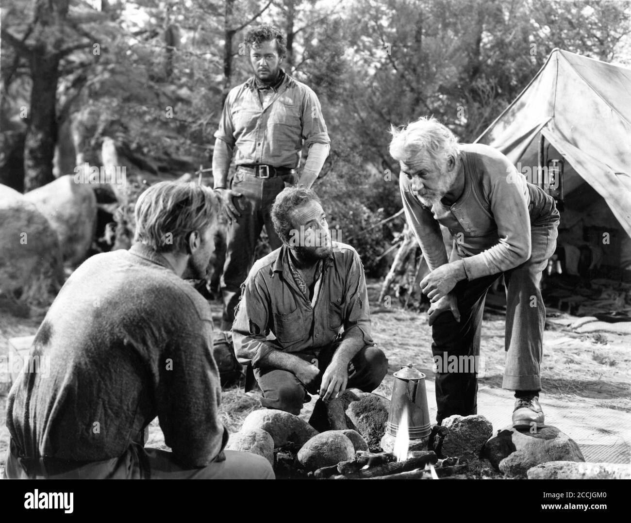 BRUCE TIM HOLT HUMPHREY BOGART and WALTER HUSTON in THE