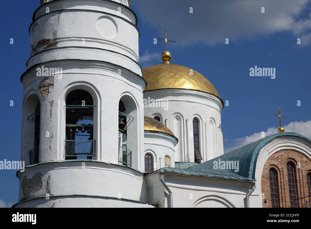 historic christian architecture of Chernihiv, Ukraine, Transfiguration Cathedral Stock Photo