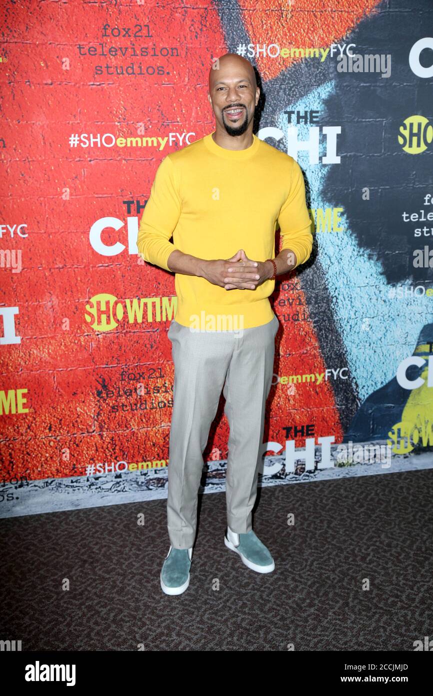 LOS ANGELES - FEB 2:  Common, Lonnie Rashid Lynn Jr at the For Your Consideration Event For The Chi at the DGA Theater  on February 2, 2018 in Los Angeles, CA Stock Photo