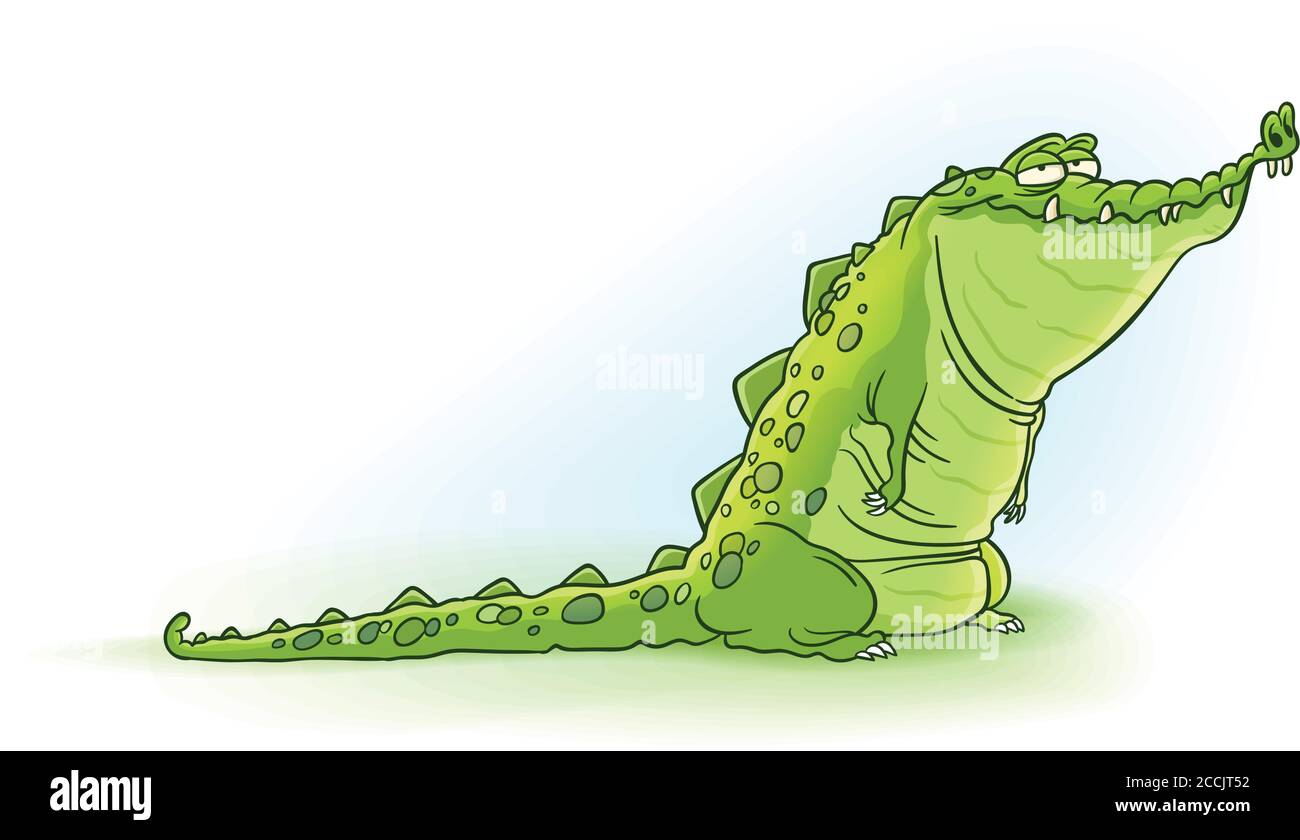 Cartoon Crocodile - Vector clipart of cute and crazy cartoon crocodile  illustration Stock Vector Image & Art - Alamy