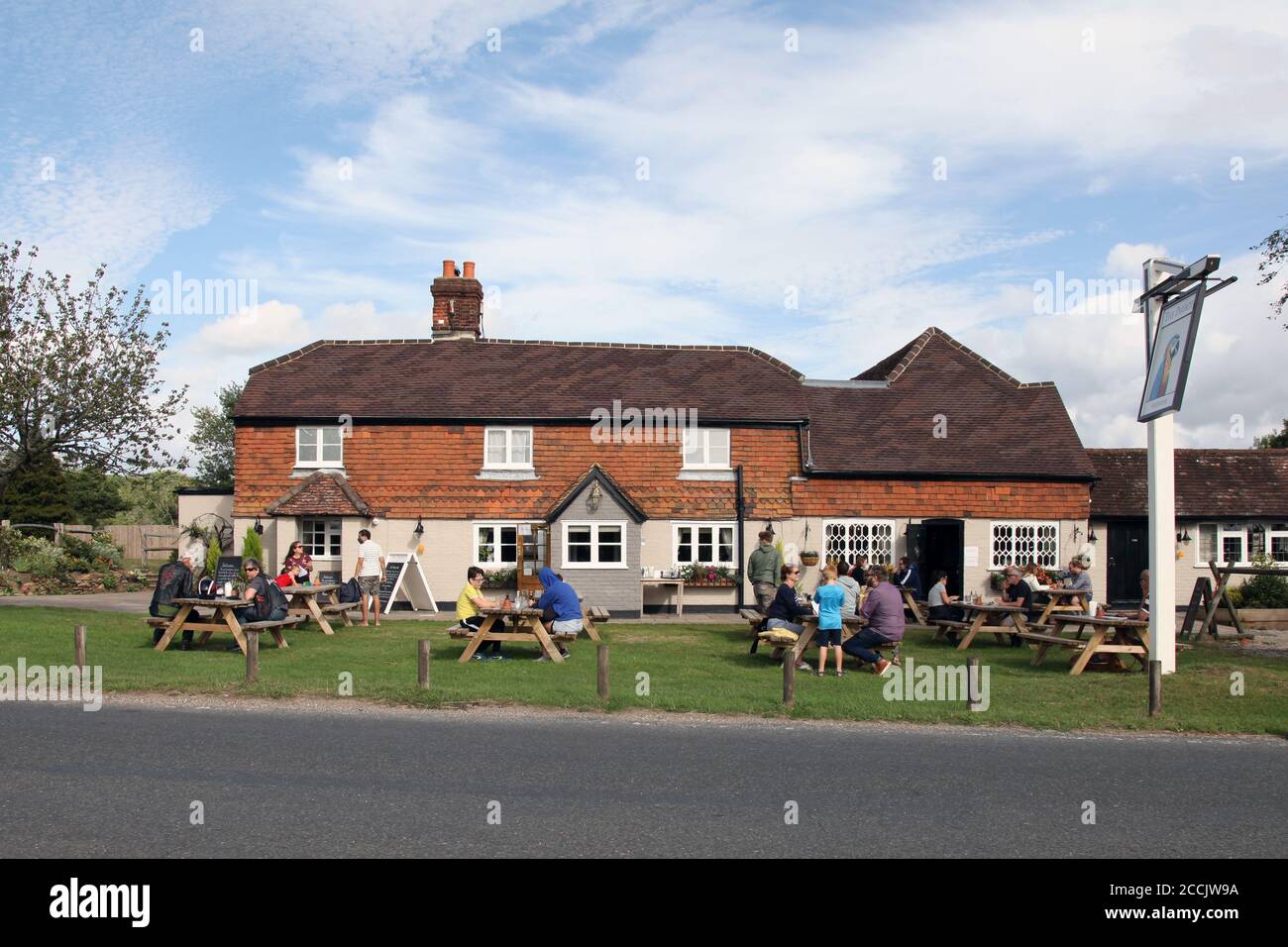 The Parrot Inn is a public house located in the beautiful village of Forest Green, set deep in the Surrey Hills, UK. August 2020 Stock Photo