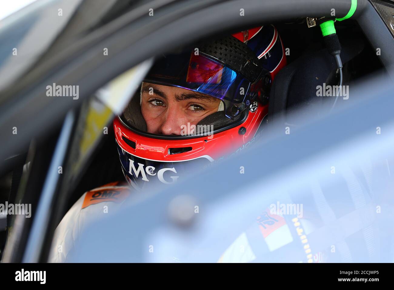 SCHIPKAU, GERMANY - JULY 31: 02-08-2020: Autosport: ADAC Motorsport: Schipkau, Stijn Schothorst (Ned) GRT GRASSER RACING TEAM(AUT) Lamborghini Huracan GT3 EVO during the ADAC motorsports on July 31, 2020 in Schipkau, Germany. Stock Photo