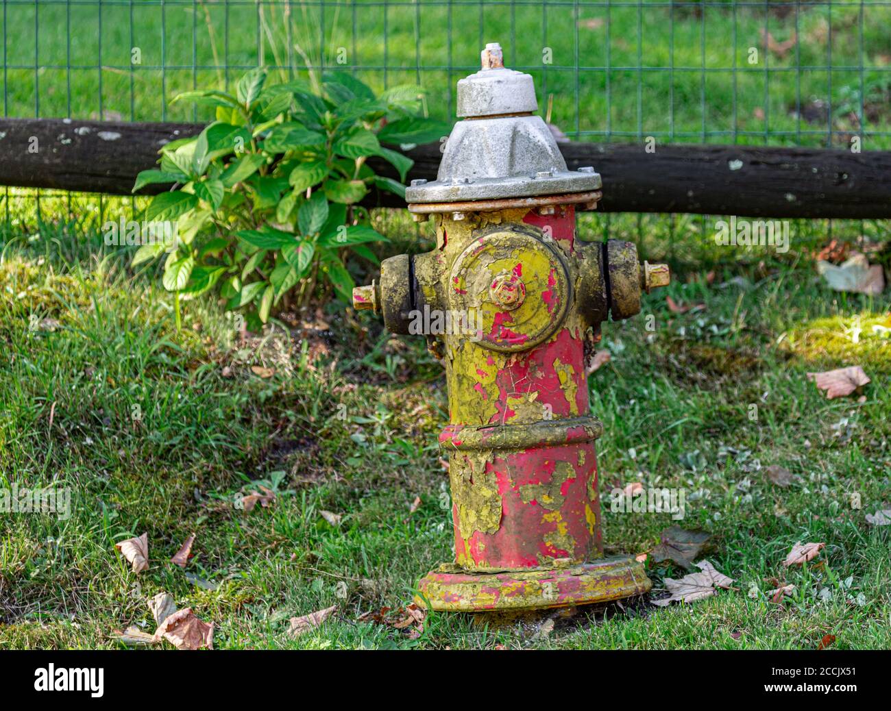 old fire hydrant in East Hampton, NY Stock Photo