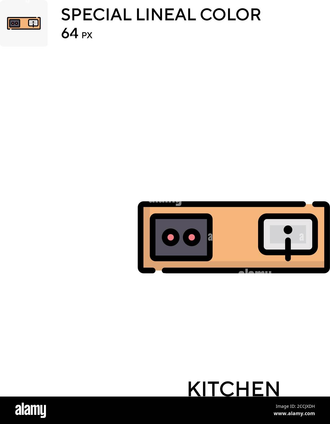 Kitchen Special lineal color icon. Illustration symbol design template ...