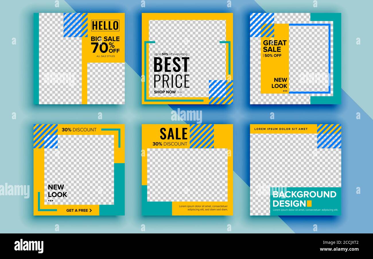 Set of sale banner template design. Vector illustration Stock Vector ...