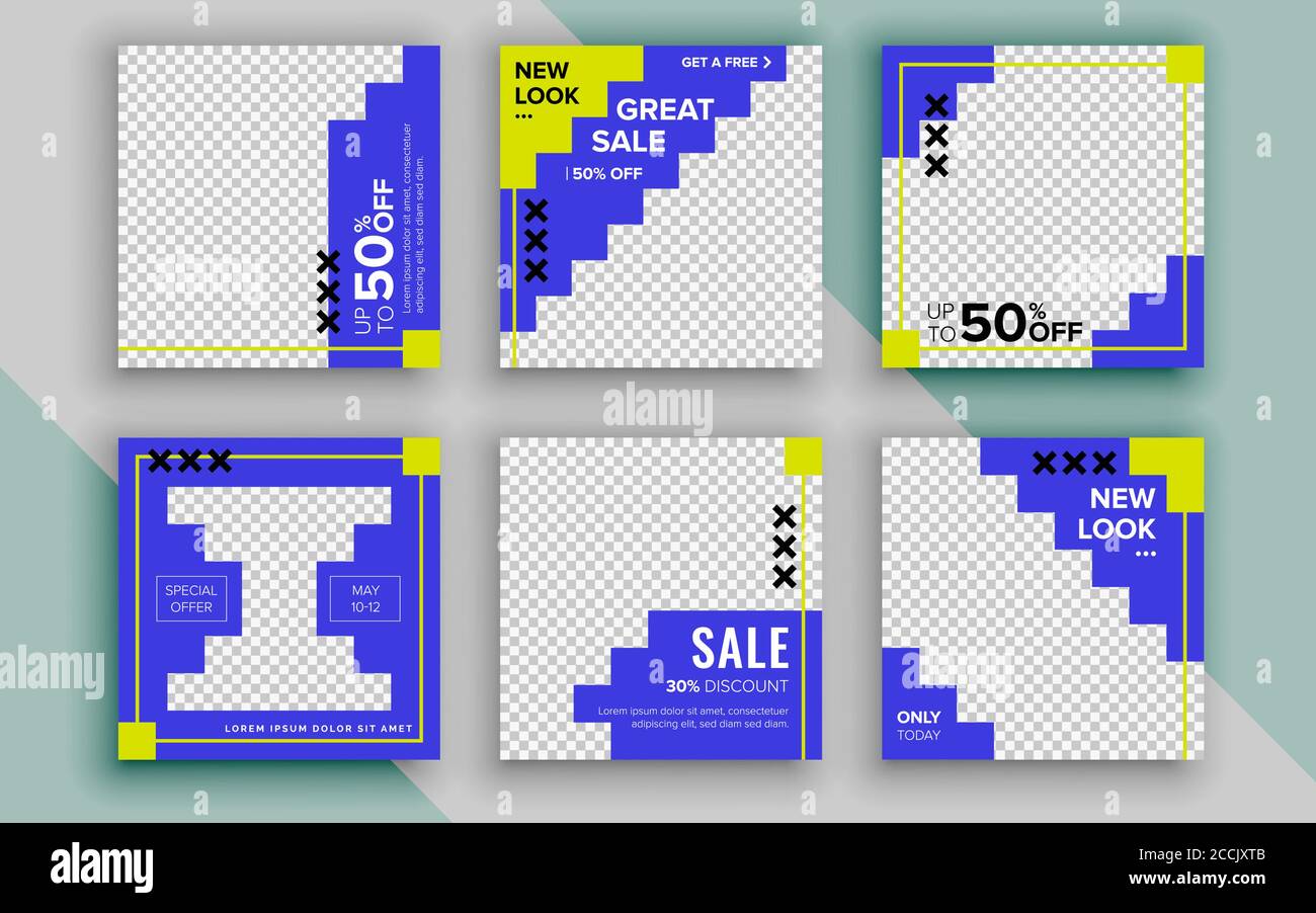 Set of sale banner template design. Vector illustration Stock Vector ...