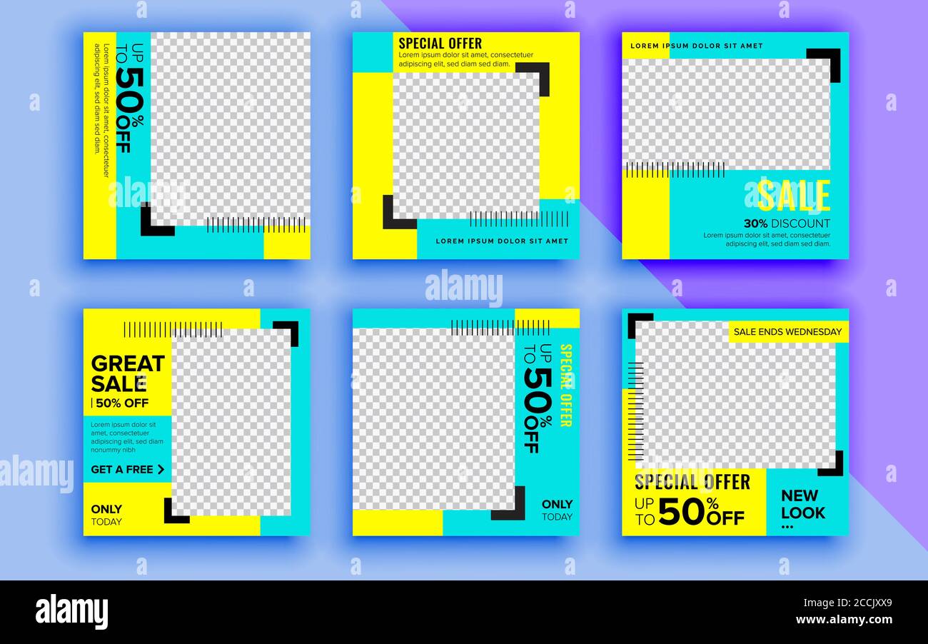 Set of sale banner template design. Vector illustration Stock Vector ...