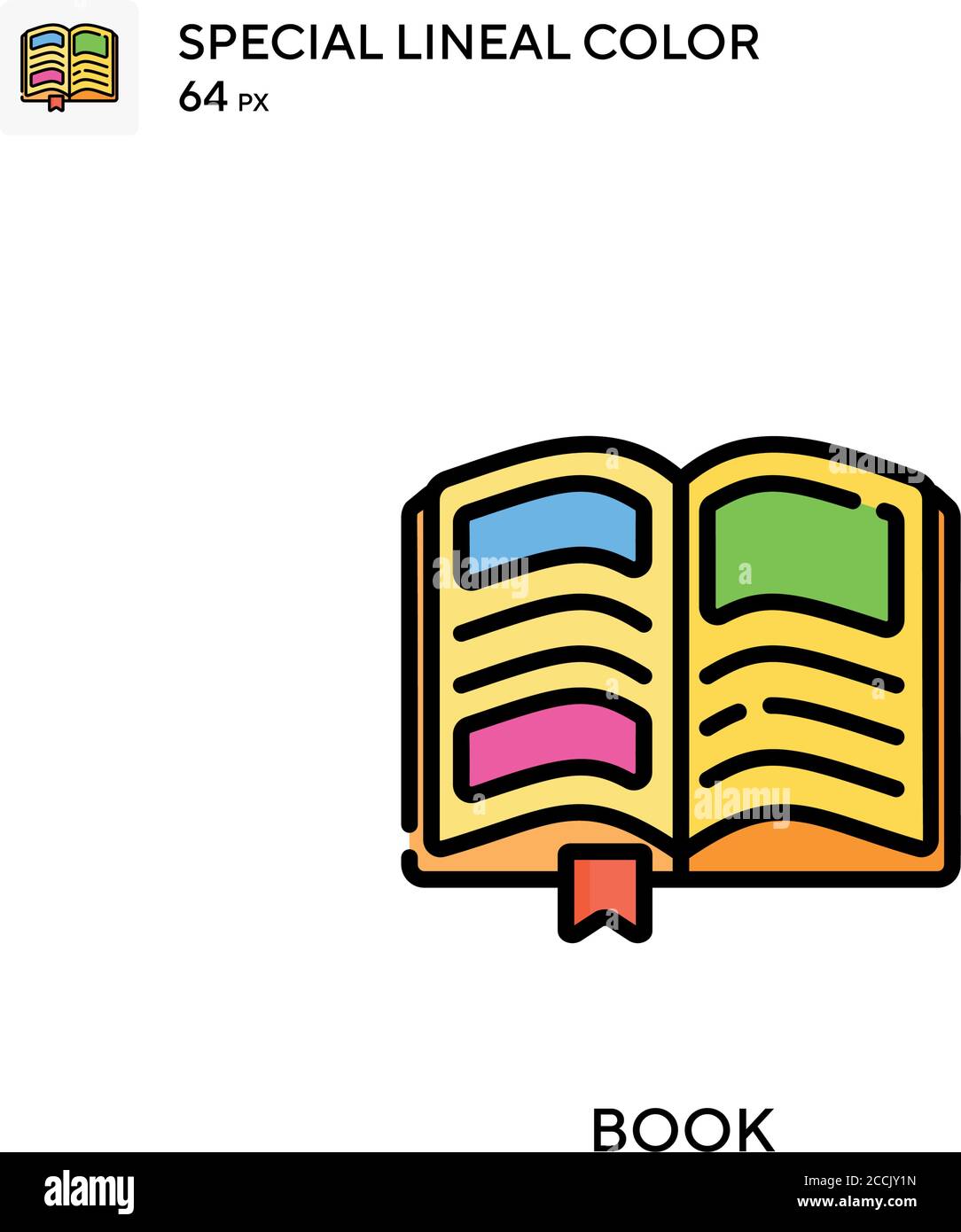 Book Special lineal color icon. Illustration symbol design template for ...