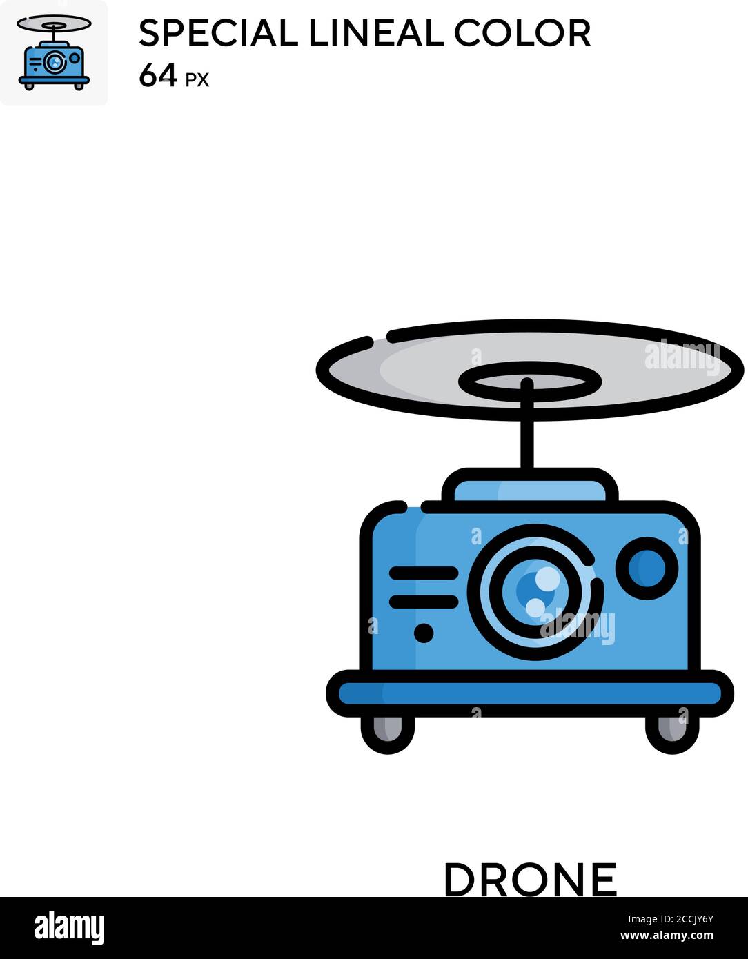 Drone Special lineal color icon. Illustration symbol design template ...
