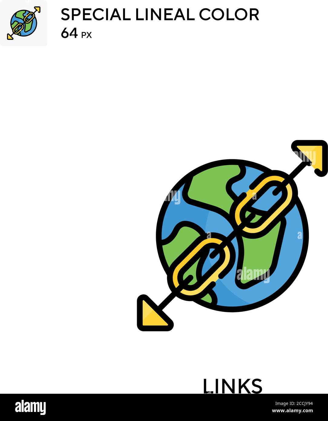 Links Special lineal color icon. Illustration symbol design template ...