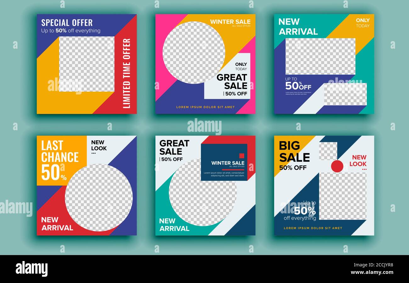 Set of sale banner template design. Vector illustration Stock Vector ...
