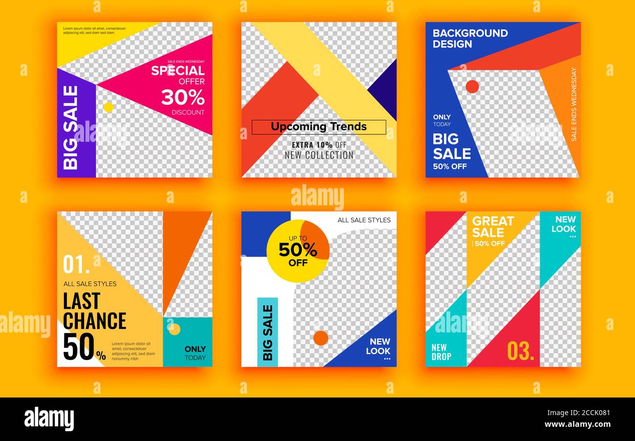 Set of sale banner template design. Vector illustration Stock Vector ...