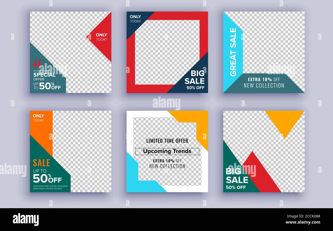 Set of sale banner template design. Vector illustration Stock Vector ...