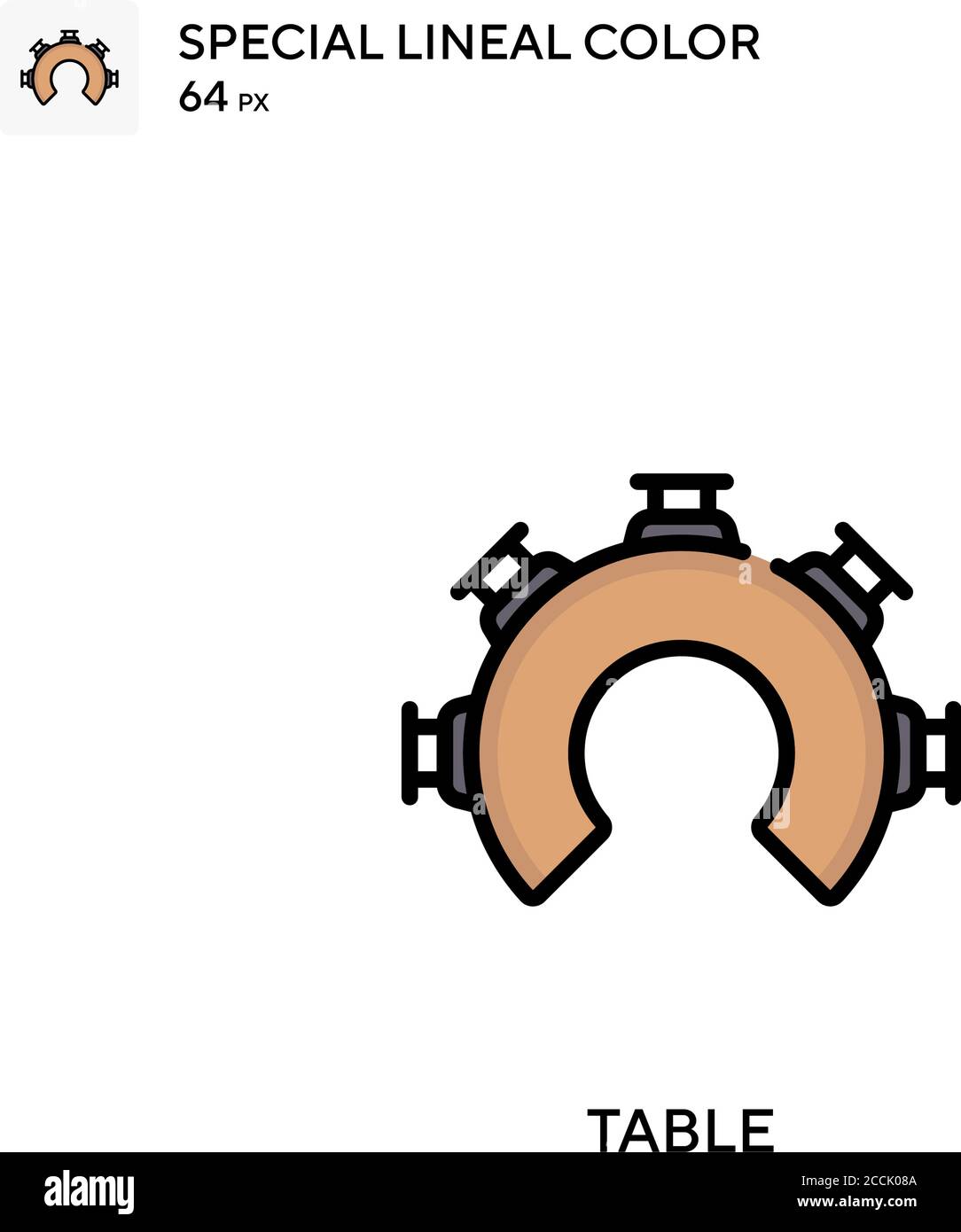 Table Special lineal color icon. Illustration symbol design template ...