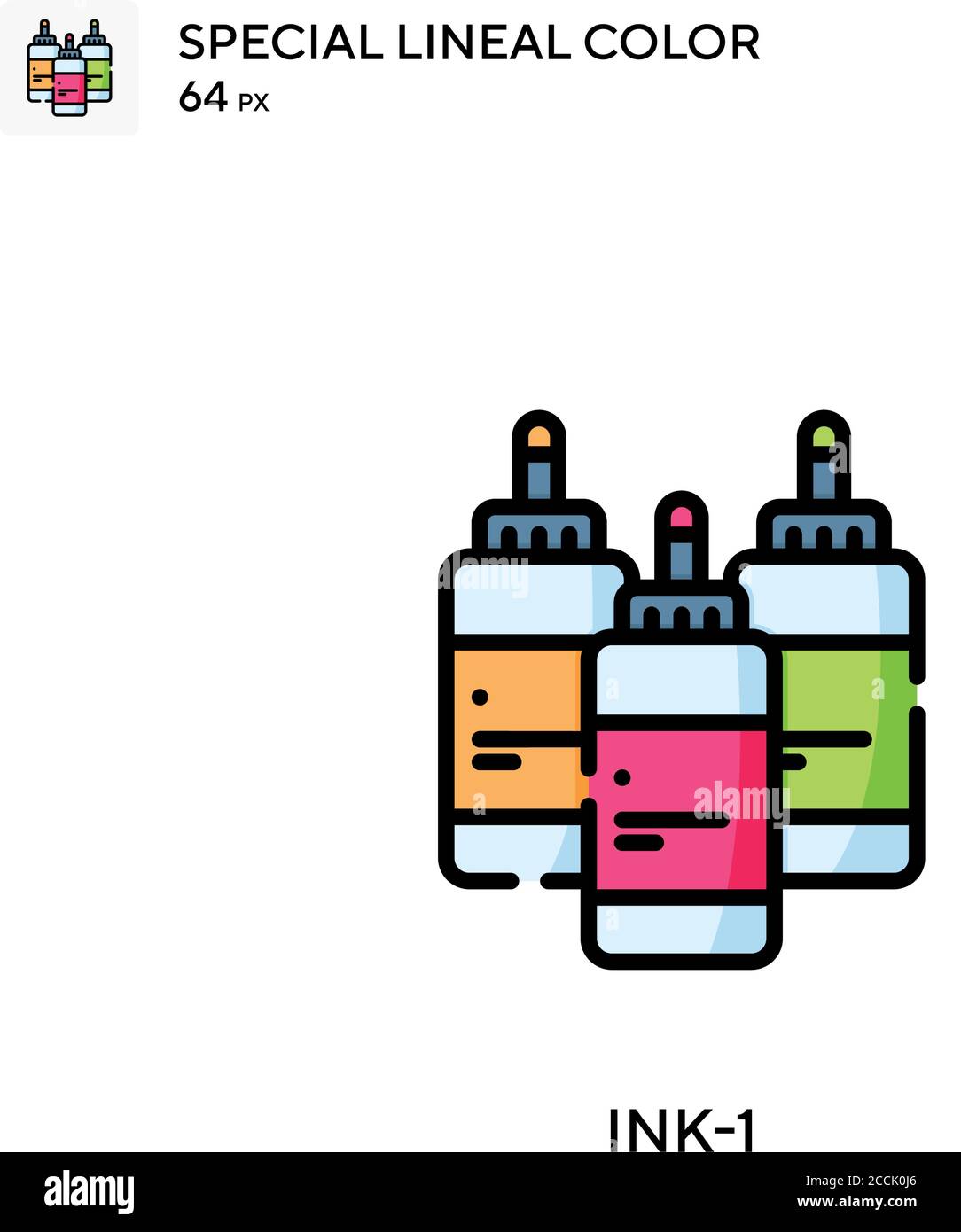 Ink-1 Special lineal color icon. Illustration symbol design template ...